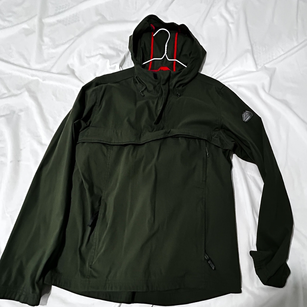 Prana Dark Green Hooded Raincoat